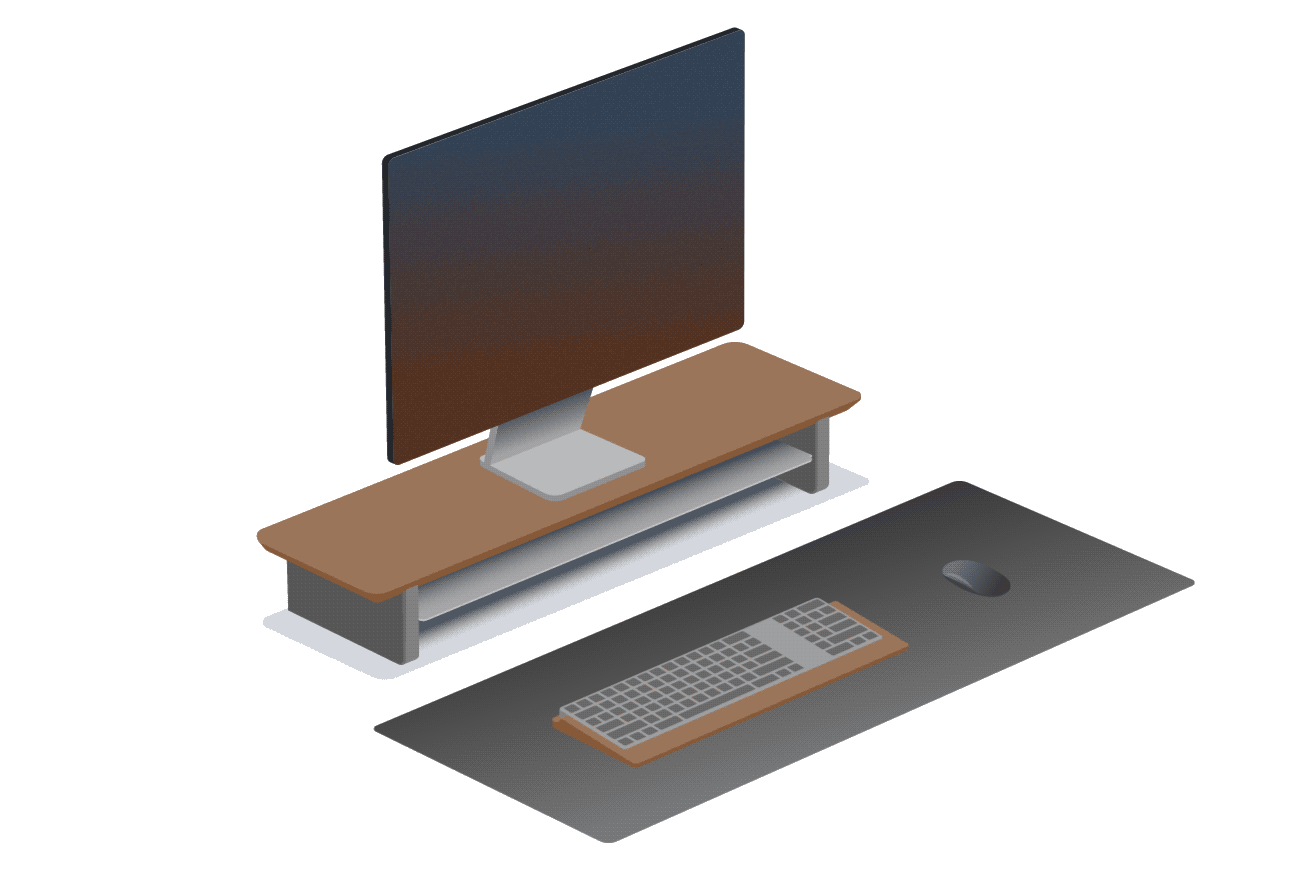 Desk Shelf & Wooden Dual Monitor Stand System | Grovemade®